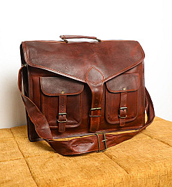 Rhinoland Executive Vintage Leather Messenger Bag (16”)