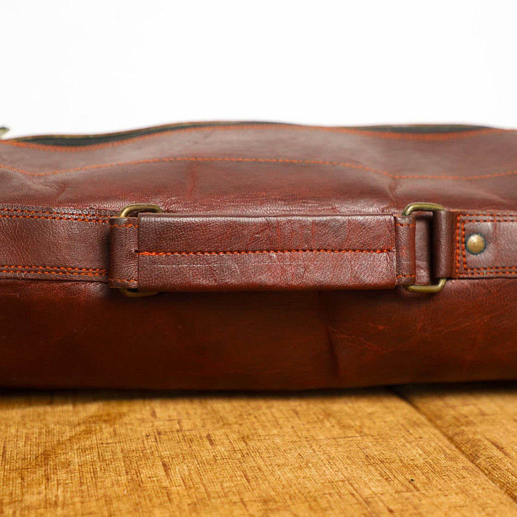 Rhinoland Executive Vintage Leather Messenger Bag (16”)