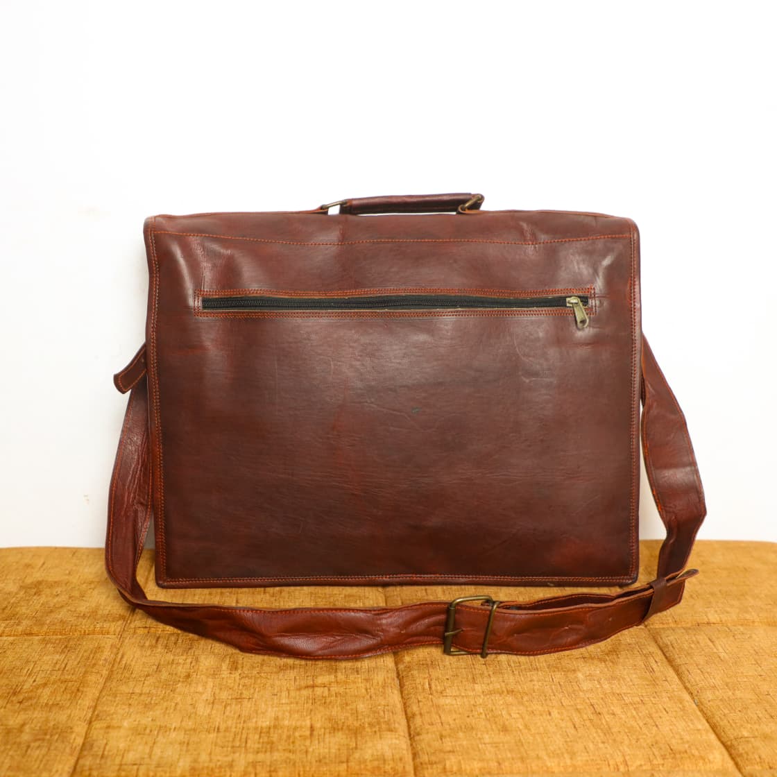 Rhinoland Executive Vintage Leather Messenger Bag (16”)