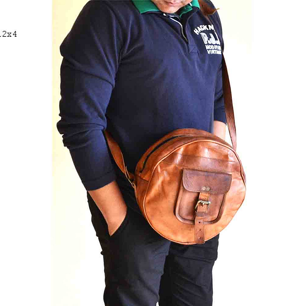Rhinoland Vintage Leather Crossbody Sling Bag