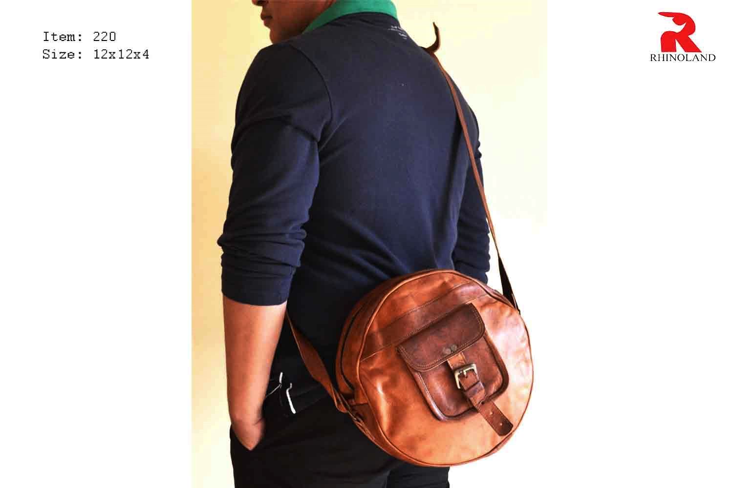 Rhinoland Vintage Leather Crossbody Sling Bag