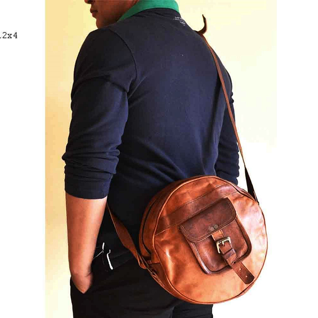 Rhinoland Vintage Leather Crossbody Sling Bag