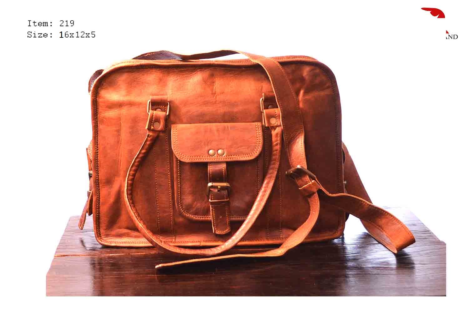 Rhinoland Executive Vintage Leather Laptop Messenger Bag (16”)