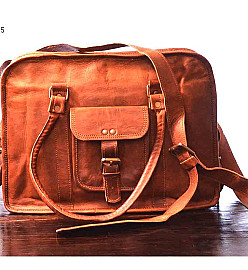 Rhinoland Executive Vintage Leather Laptop Messenger Bag (16”)