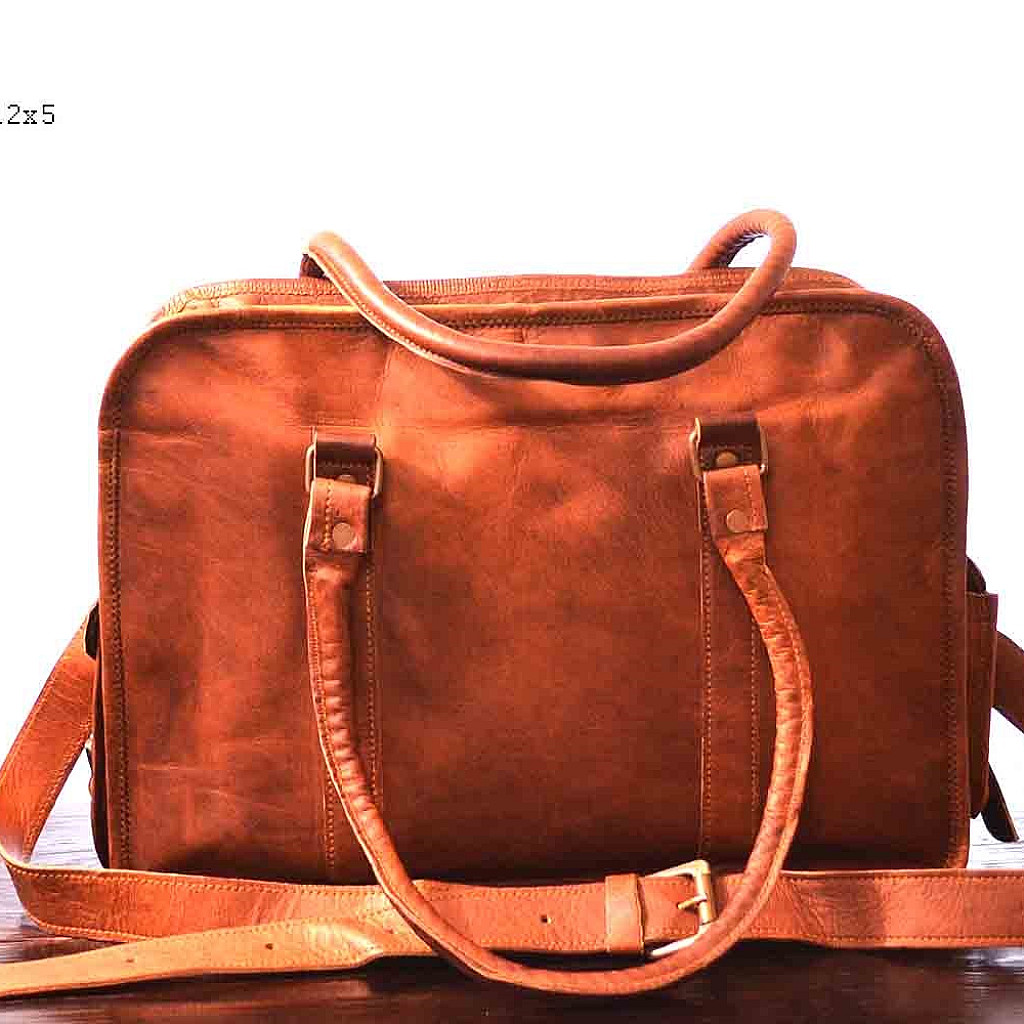 Rhinoland Executive Vintage Leather Laptop Messenger Bag (16”)