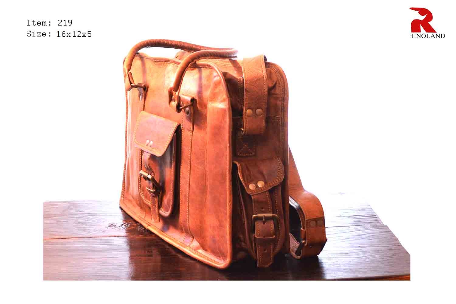 Rhinoland Executive Vintage Leather Laptop Messenger Bag (16”)