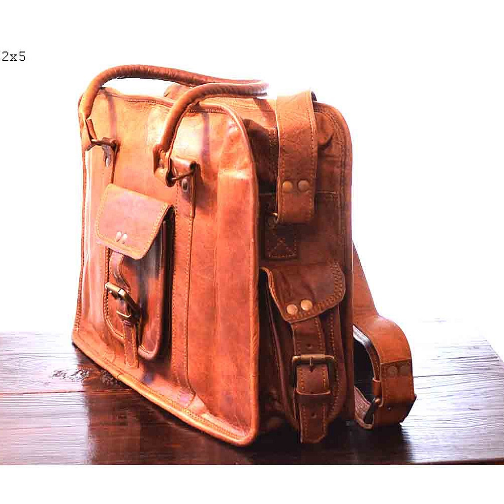 Rhinoland Executive Vintage Leather Laptop Messenger Bag (16”)