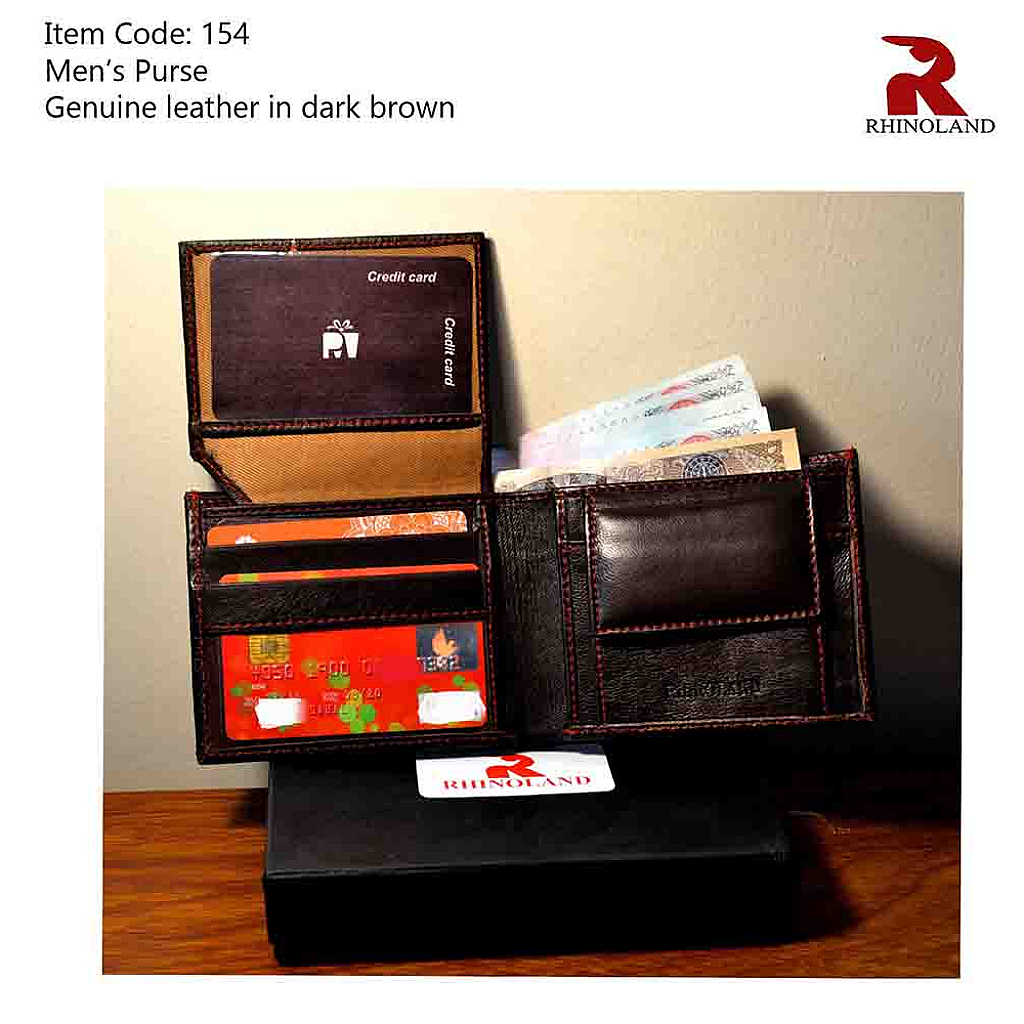 Rhinoland Single Fold Leather Wallet For Men