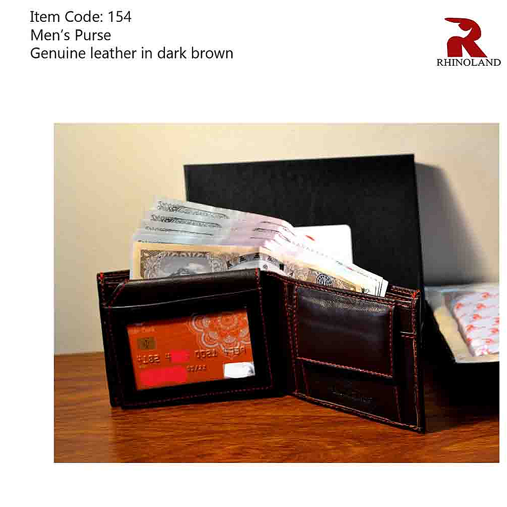 Rhinoland Single Fold Leather Wallet For Men