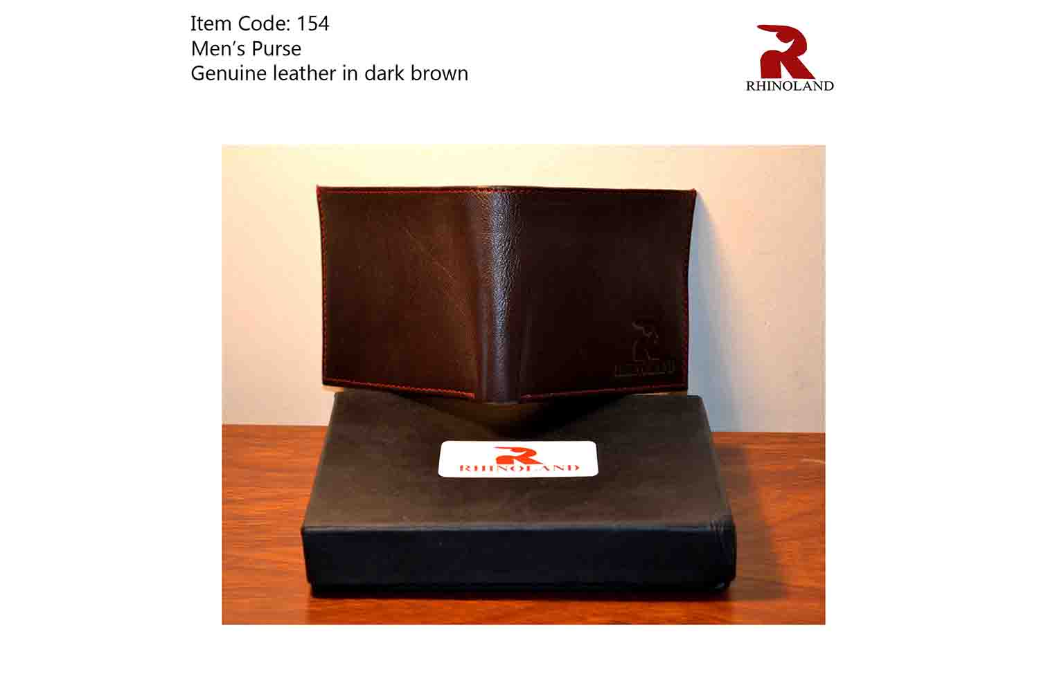 Rhinoland Single Fold Leather Wallet For Men