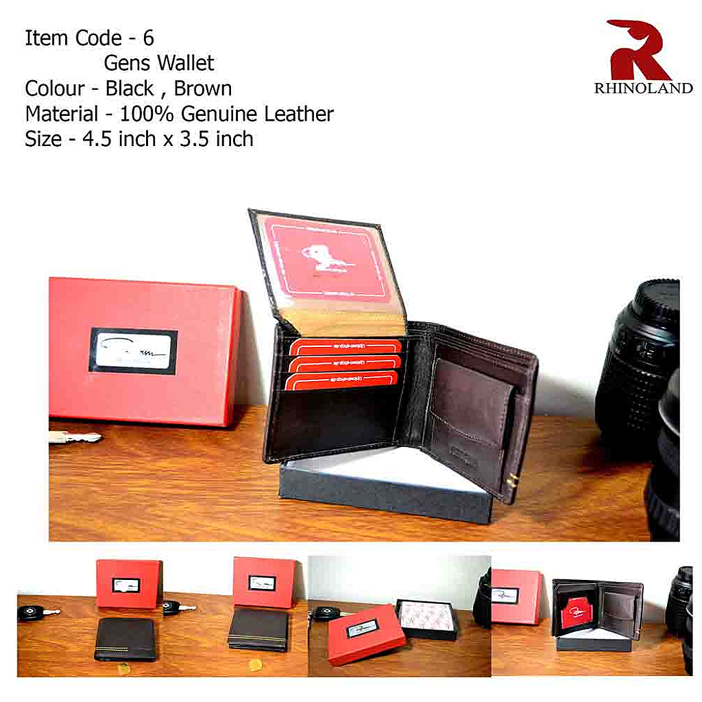 Rhinoland Single Fold Leather Wallet For Men
