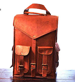 Rhinoland Executive Compact Leather Backpack