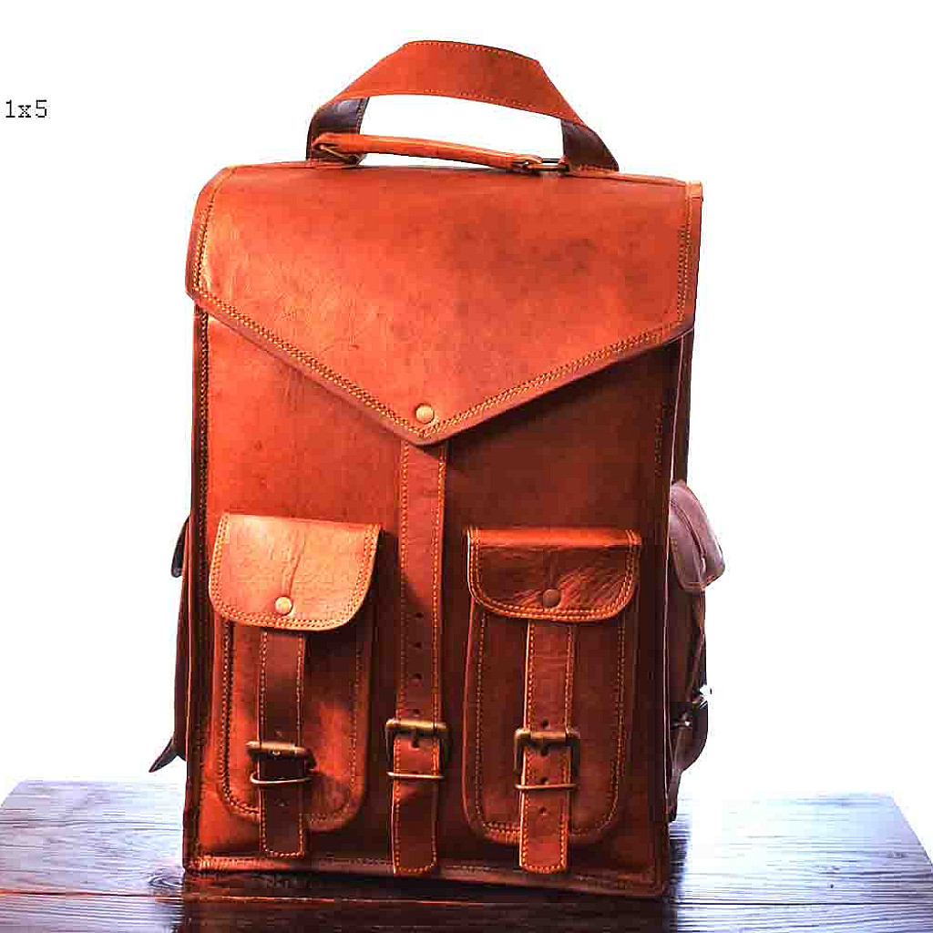Rhinoland Executive Compact Leather Backpack
