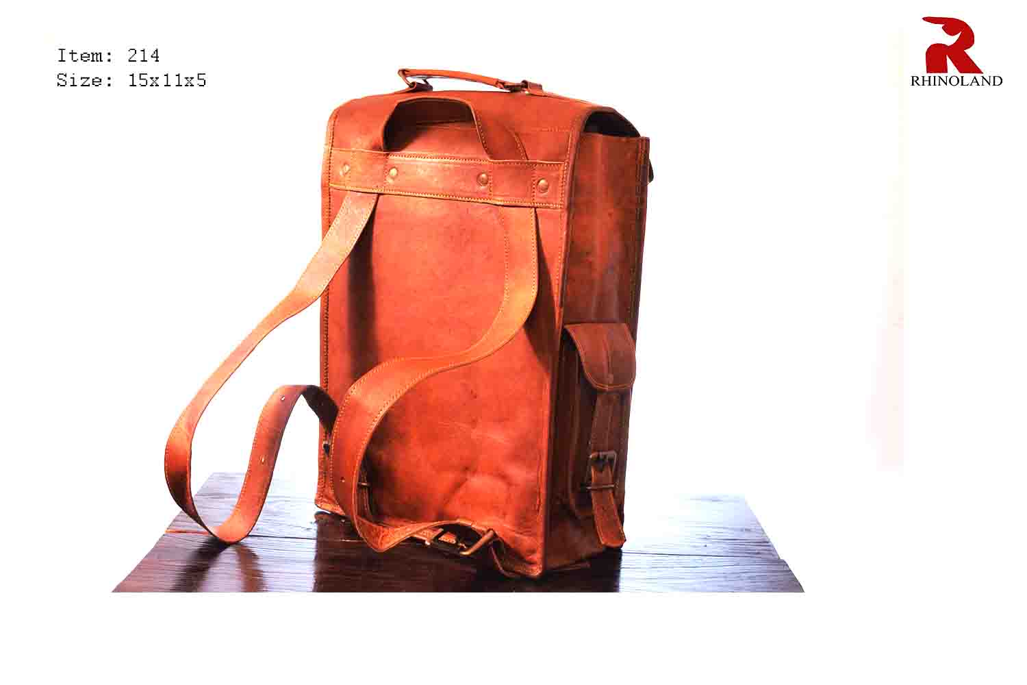 Rhinoland Executive Compact Leather Backpack
